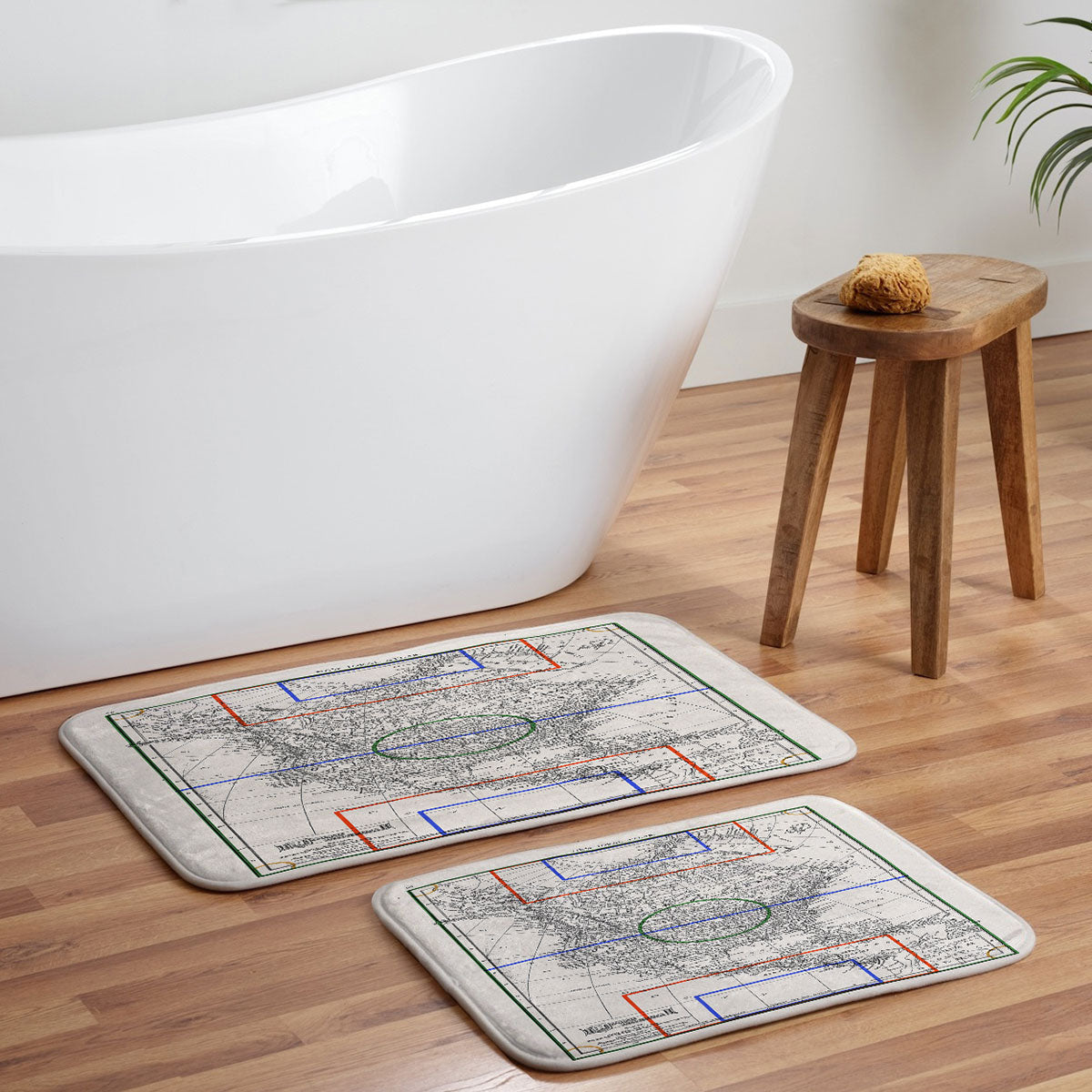Society6 Design Studio Three Nations One Pitch Memory Foam Bath Mat