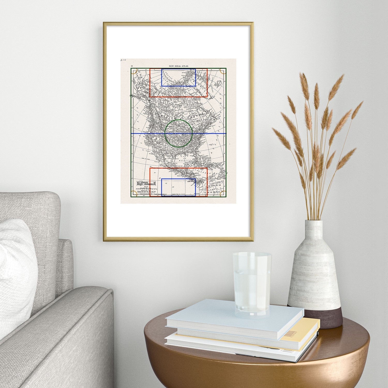 Society6 Design Studio Three Nations One Pitch Metal Framed Art Print