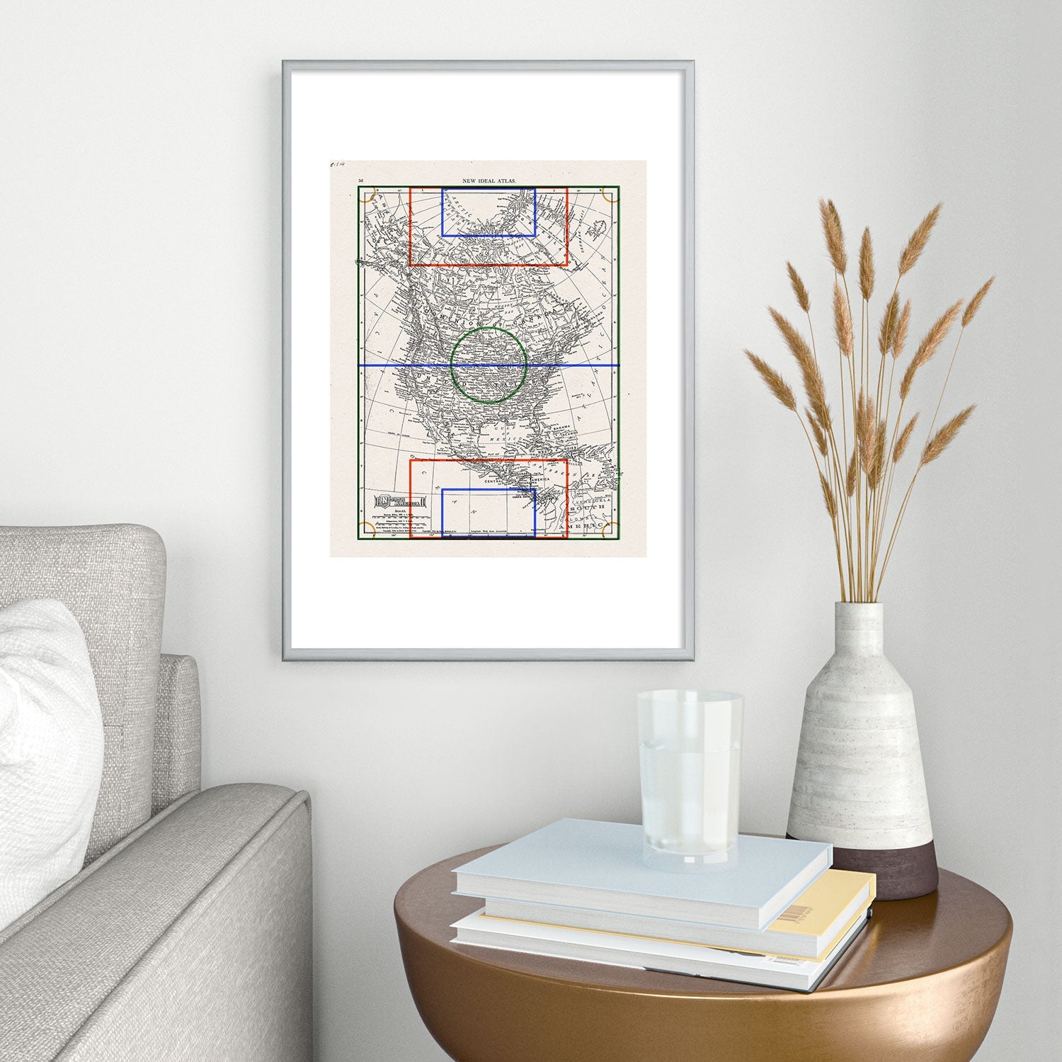 Society6 Design Studio Three Nations One Pitch Metal Framed Art Print