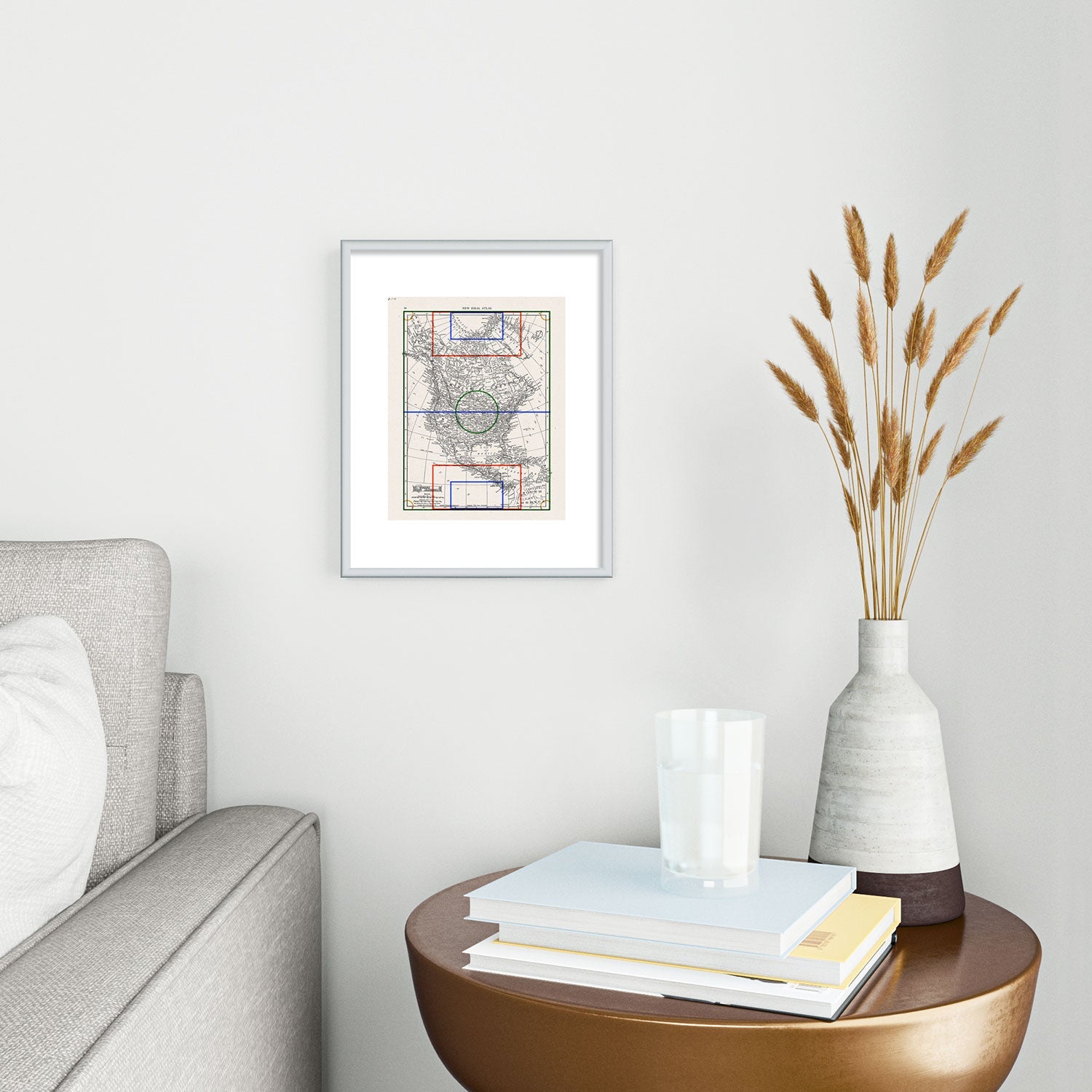 Society6 Design Studio Three Nations One Pitch Metal Framed Art Print