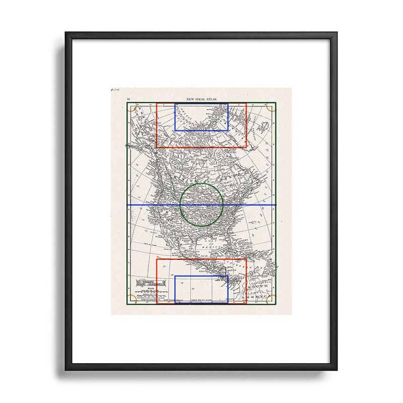 Society6 Design Studio Three Nations One Pitch Metal Framed Art Print