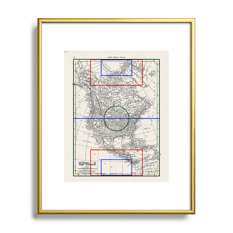 Society6 Design Studio Three Nations One Pitch Metal Framed Art Print