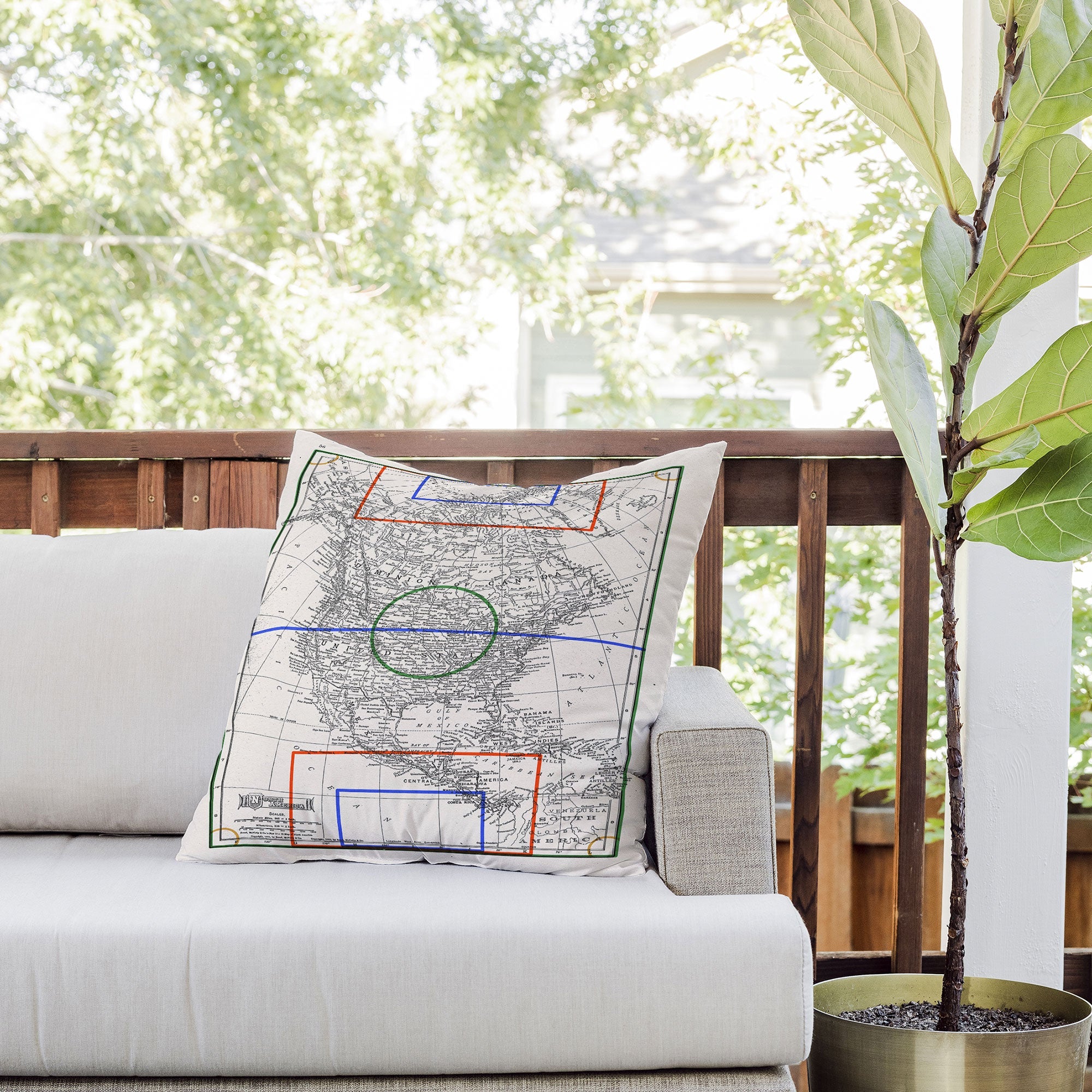 Society6 Design Studio Three Nations One Pitch Outdoor Throw Pillow
