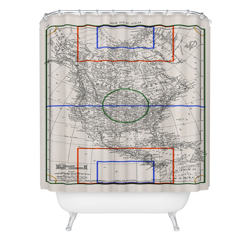 Society6 Design Studio Three Nations One Pitch Shower Curtain