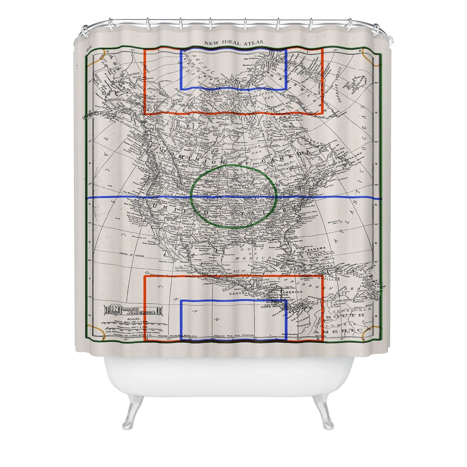 Society6 Design Studio Three Nations One Pitch Shower Curtain