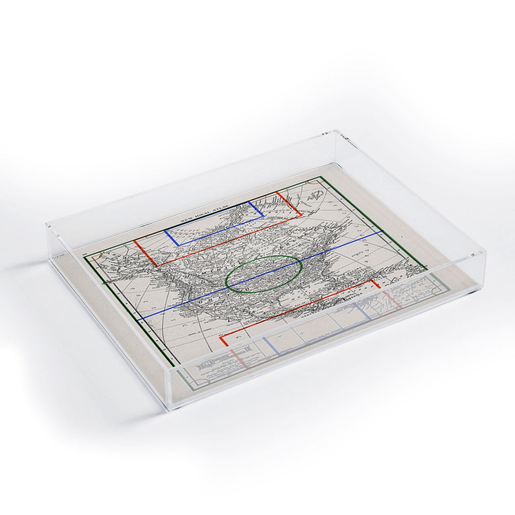 Society6 Design Studio Three Nations One Pitch Acrylic Tray