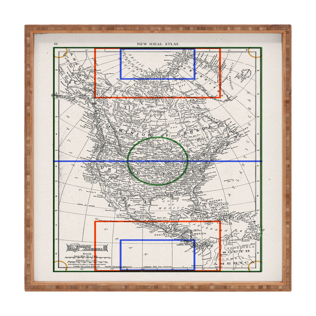 Society6 Design Studio Three Nations One Pitch Square Tray
