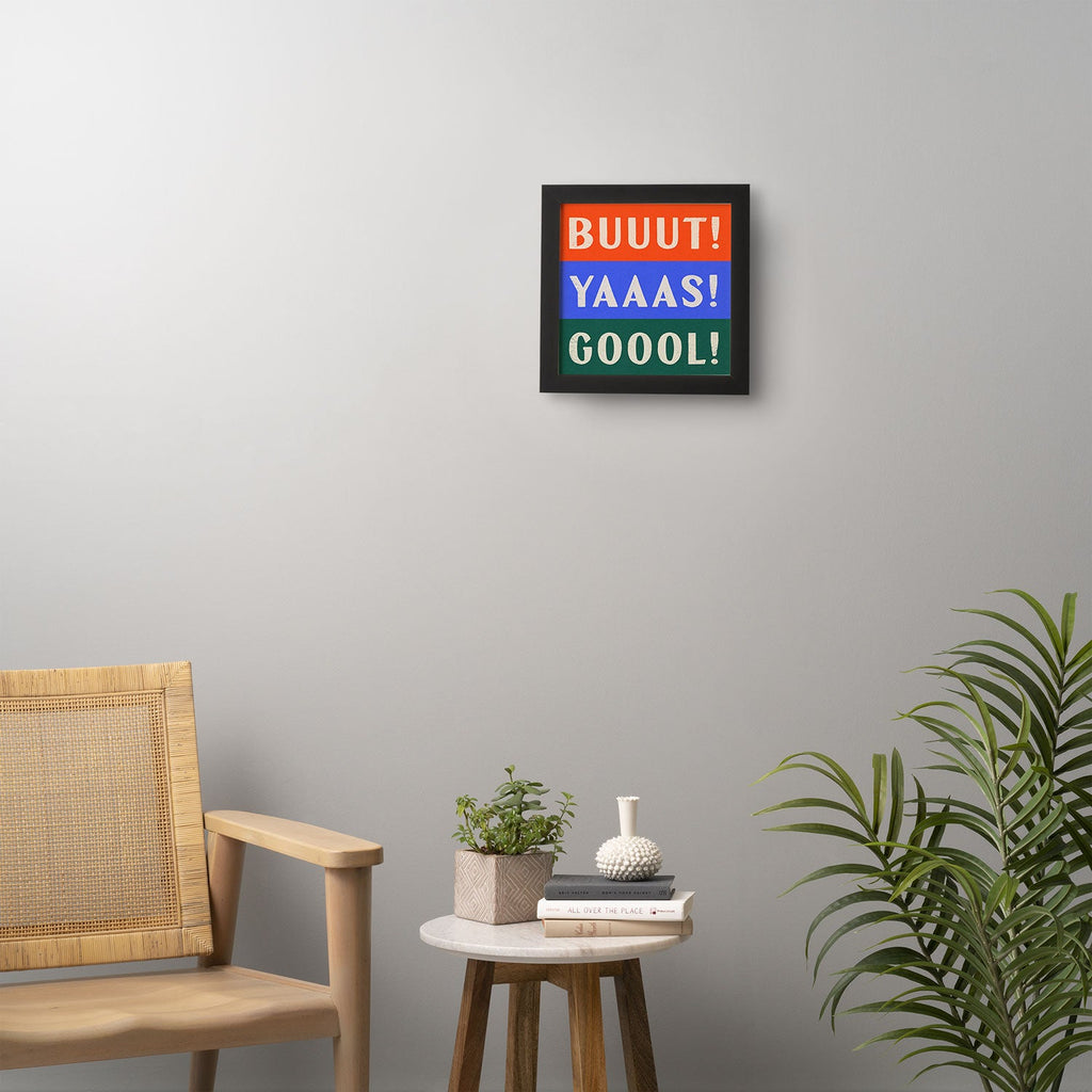 Society6 Design Studio Trilingual Goal Framed Wall Art