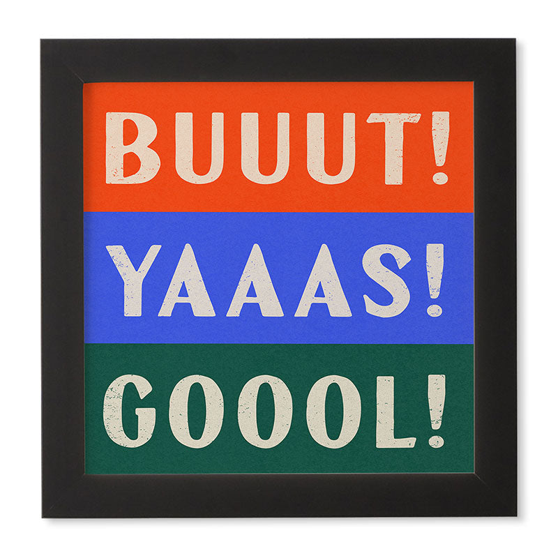 Society6 Design Studio Trilingual Goal Framed Wall Art