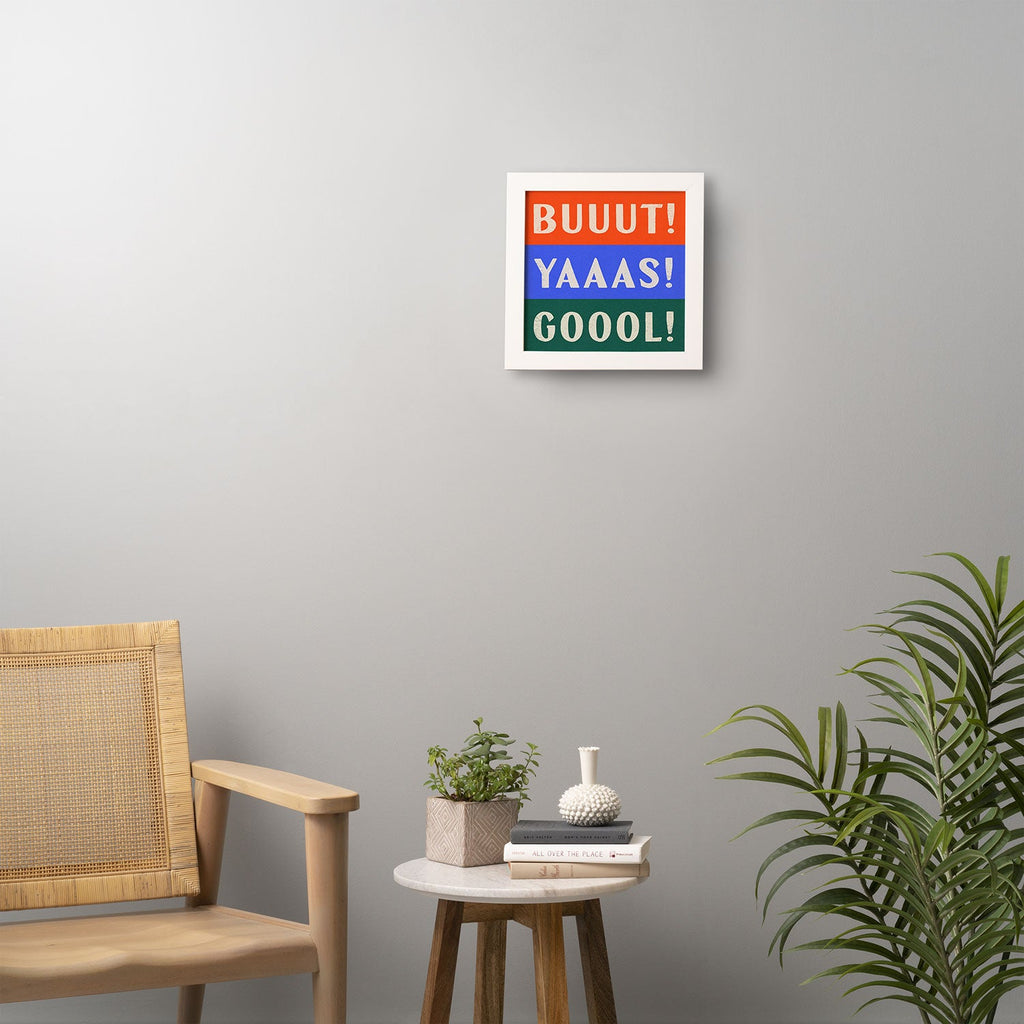 Society6 Design Studio Trilingual Goal Framed Wall Art