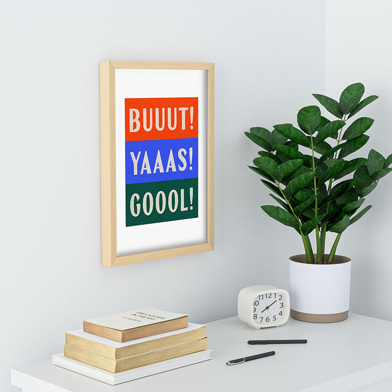 Society6 Design Studio Trilingual Goal Recessed Framing Rectangle