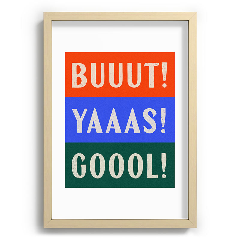 Society6 Design Studio Trilingual Goal Recessed Framing Rectangle