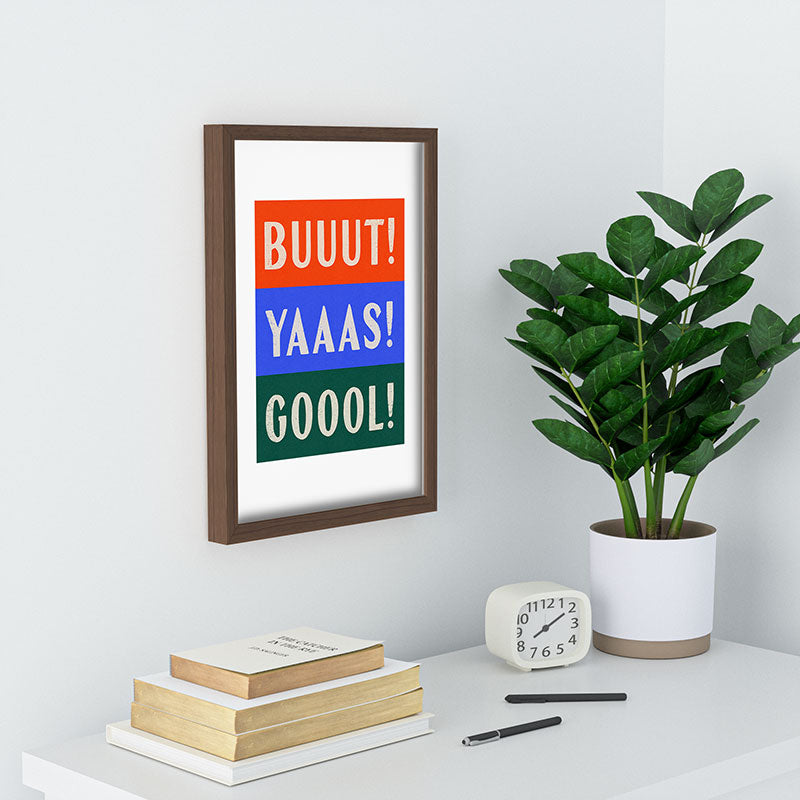 Society6 Design Studio Trilingual Goal Recessed Framing Rectangle