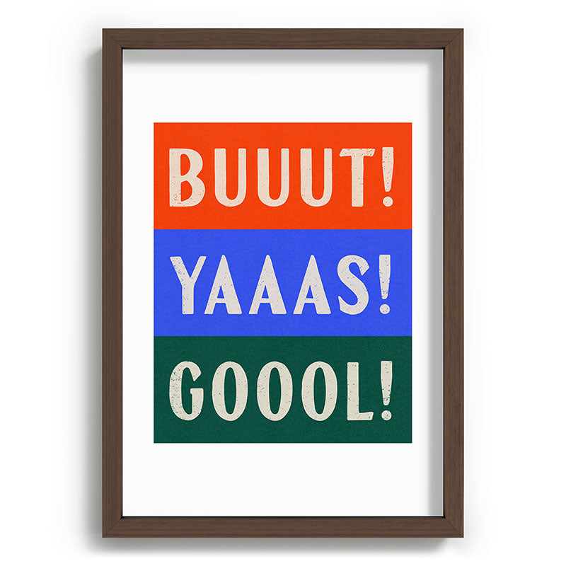 Society6 Design Studio Trilingual Goal Recessed Framing Rectangle