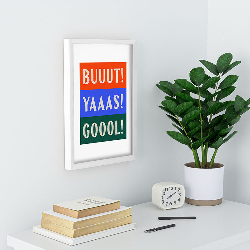 Society6 Design Studio Trilingual Goal Recessed Framing Rectangle