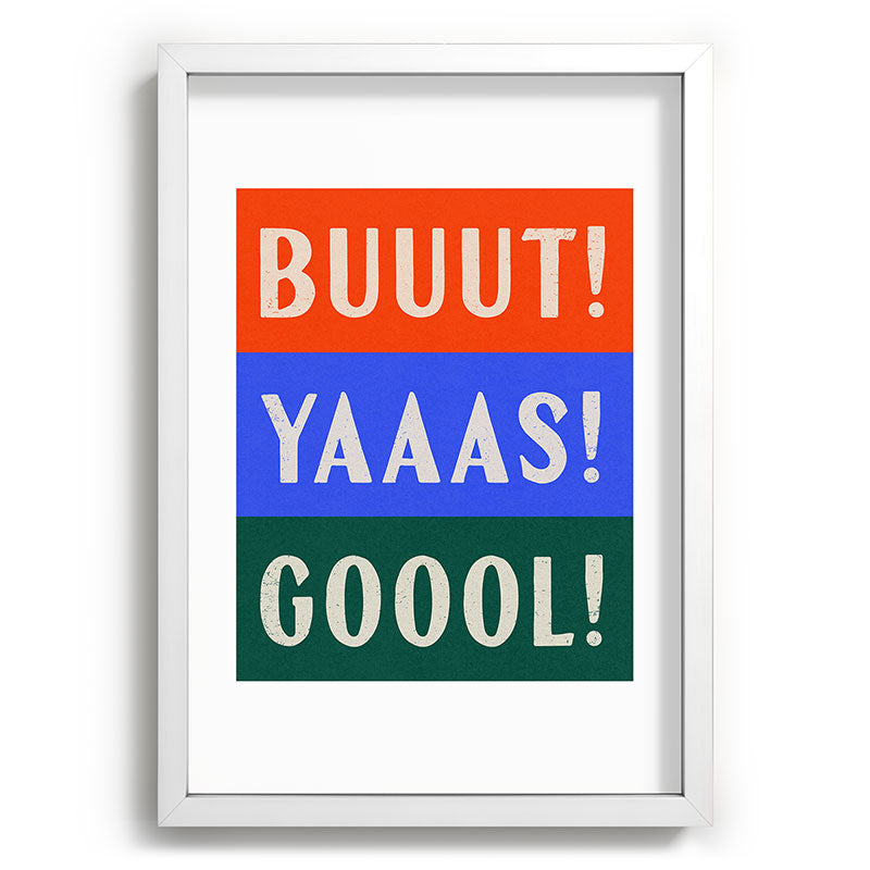 Society6 Design Studio Trilingual Goal Recessed Framing Rectangle
