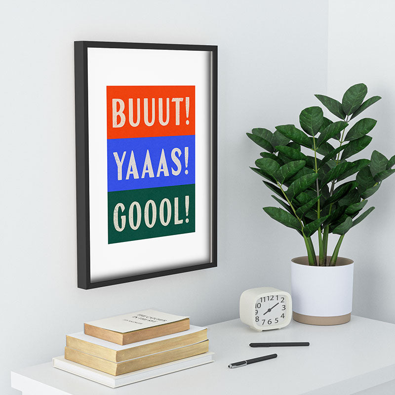 Society6 Design Studio Trilingual Goal Recessed Framing Rectangle