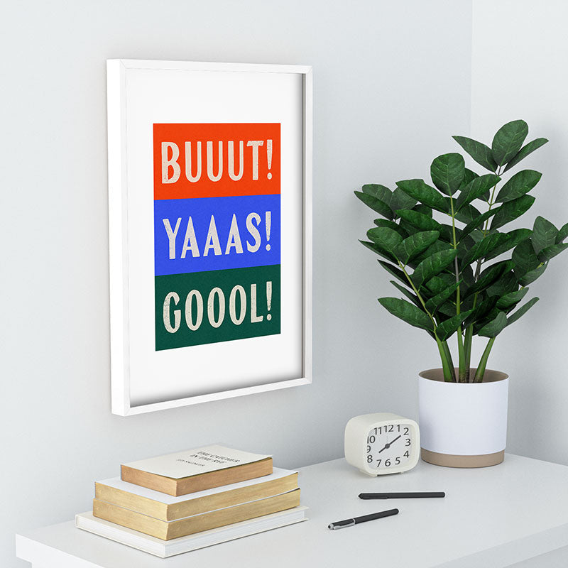Society6 Design Studio Trilingual Goal Recessed Framing Rectangle