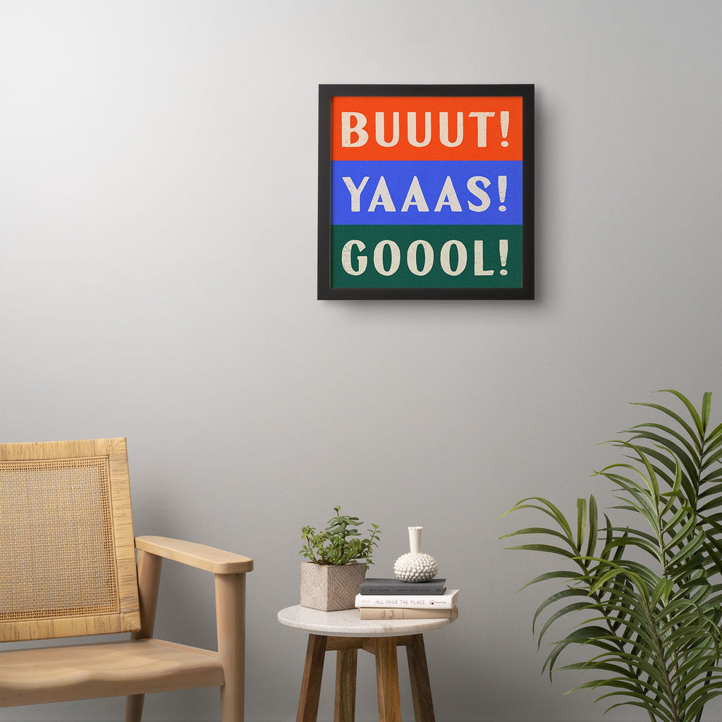Society6 Design Studio Trilingual Goal Framed Wall Art