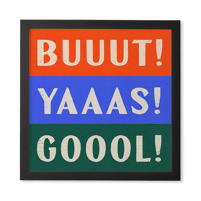 Society6 Design Studio Trilingual Goal Framed Wall Art