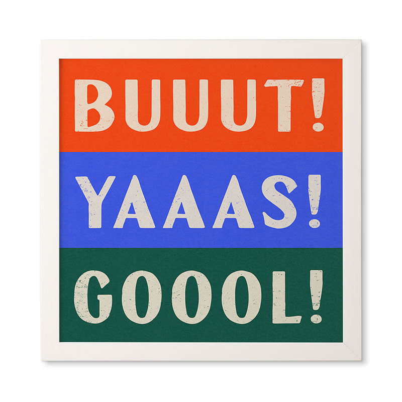 Society6 Design Studio Trilingual Goal Framed Wall Art