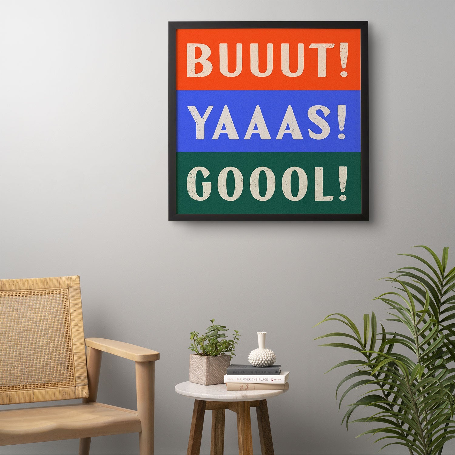 Society6 Design Studio Trilingual Goal Framed Wall Art