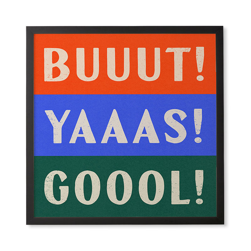 Society6 Design Studio Trilingual Goal Framed Wall Art