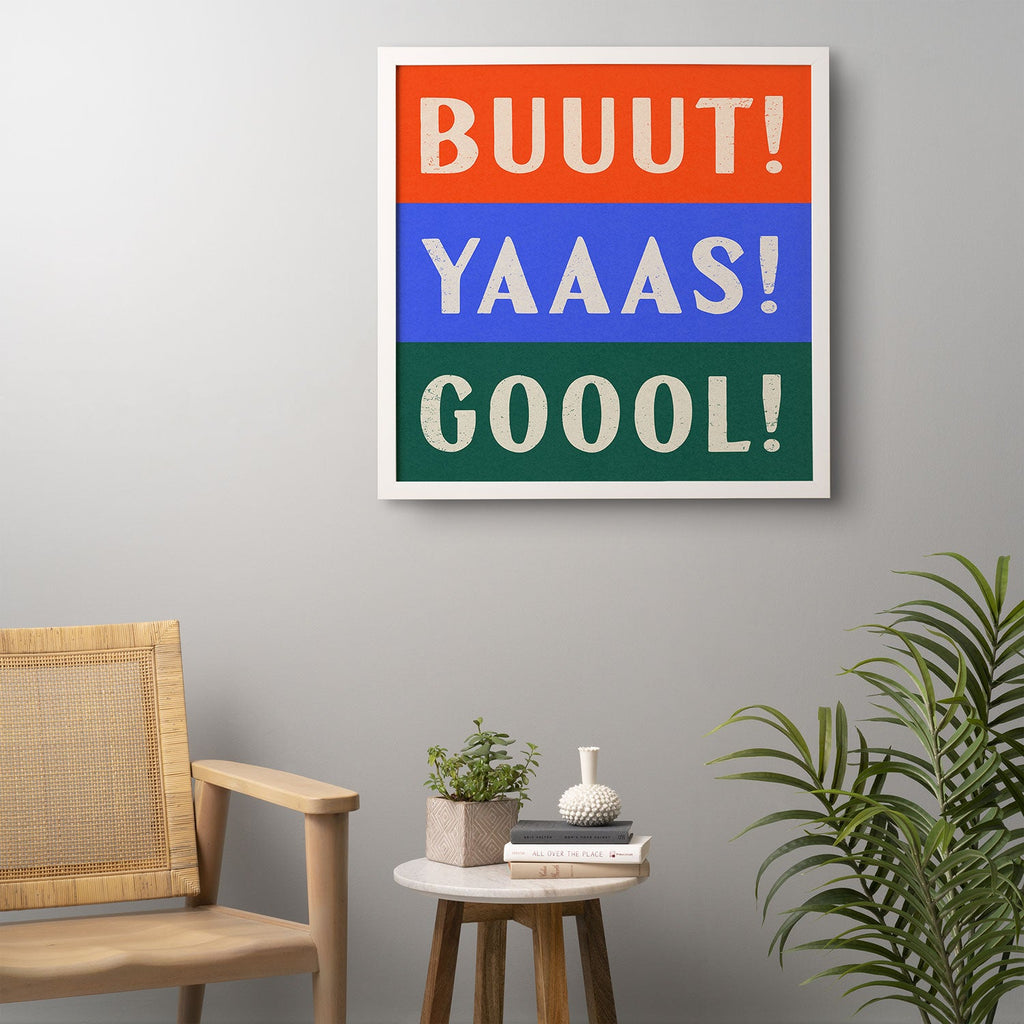Society6 Design Studio Trilingual Goal Framed Wall Art