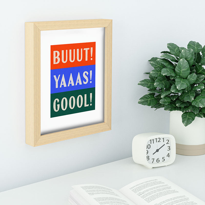 Society6 Design Studio Trilingual Goal Recessed Framing Rectangle