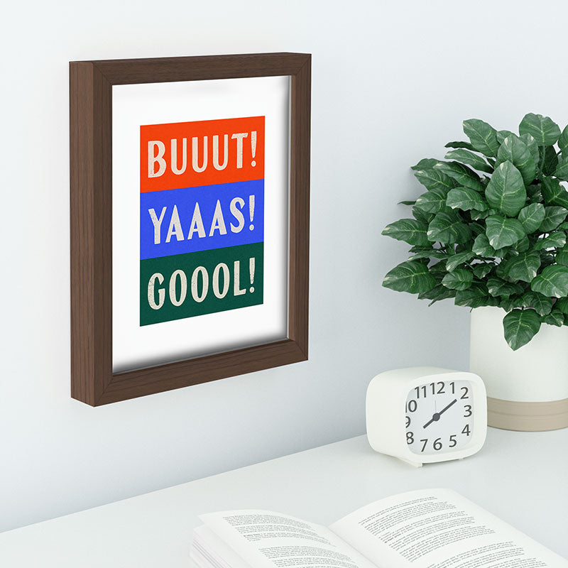 Society6 Design Studio Trilingual Goal Recessed Framing Rectangle