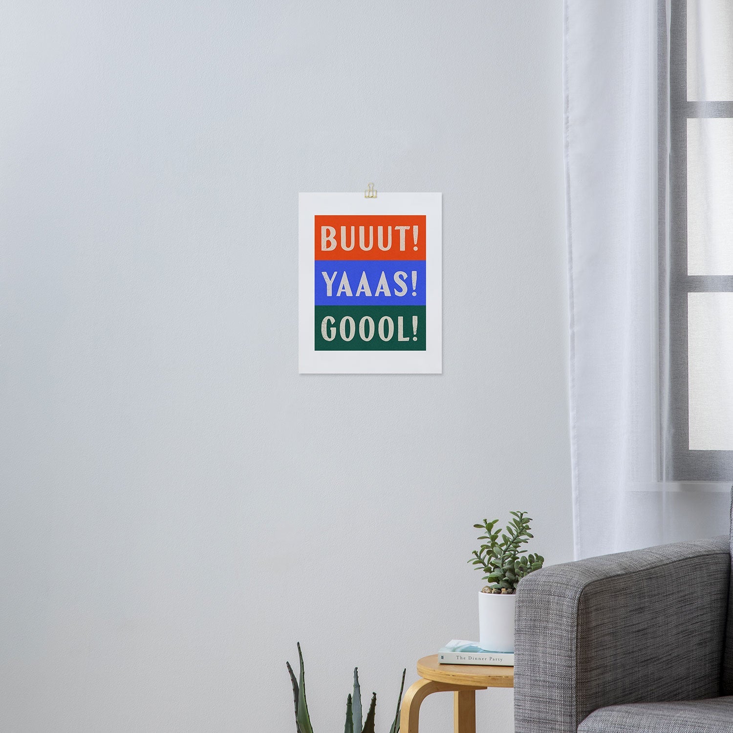 Society6 Design Studio Trilingual Goal Art Print