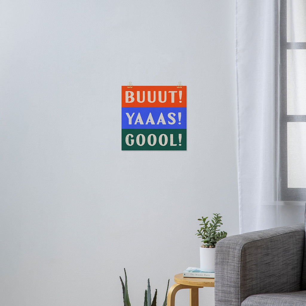 Society6 Design Studio Trilingual Goal Art Print