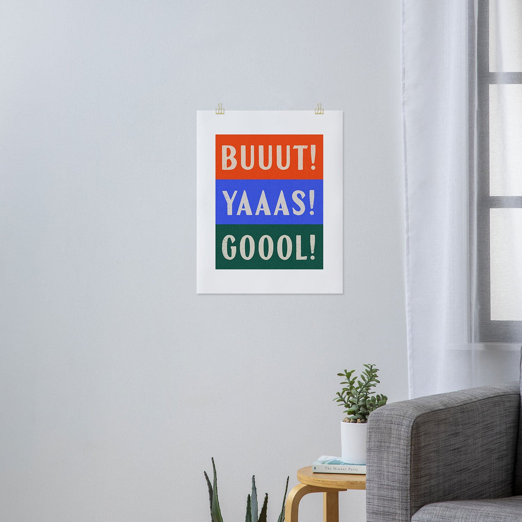 Society6 Design Studio Trilingual Goal Art Print