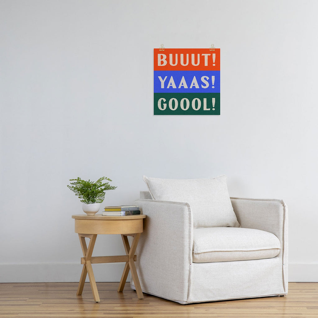 Society6 Design Studio Trilingual Goal Art Print