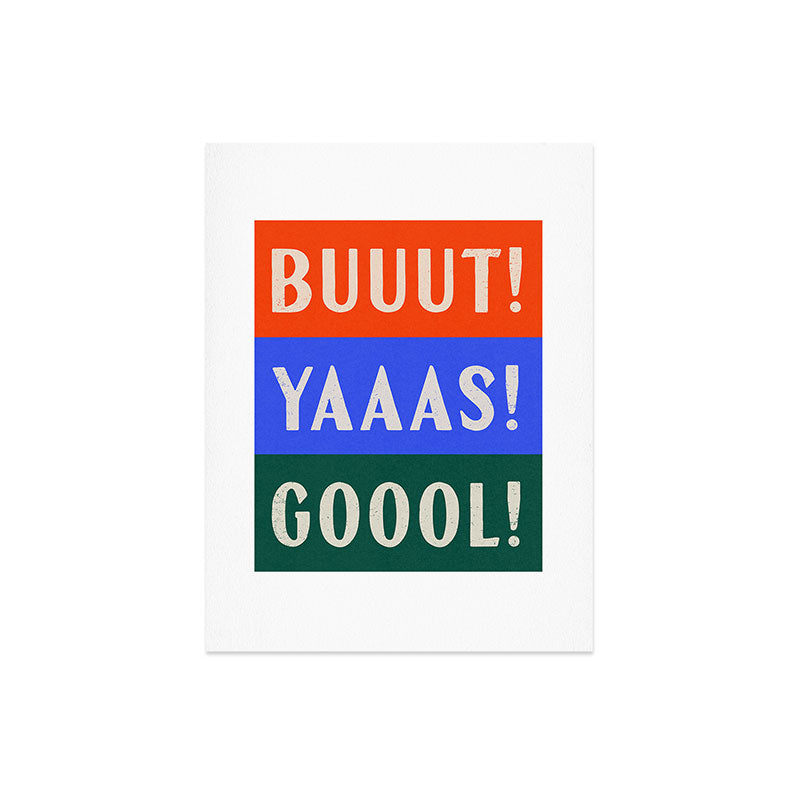 Society6 Design Studio Trilingual Goal Art Print