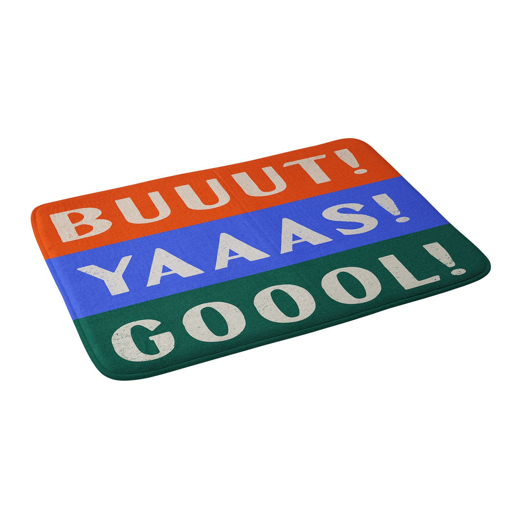 Society6 Design Studio Trilingual Goal Memory Foam Bath Mat