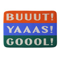 Society6 Design Studio Trilingual Goal Memory Foam Bath Mat