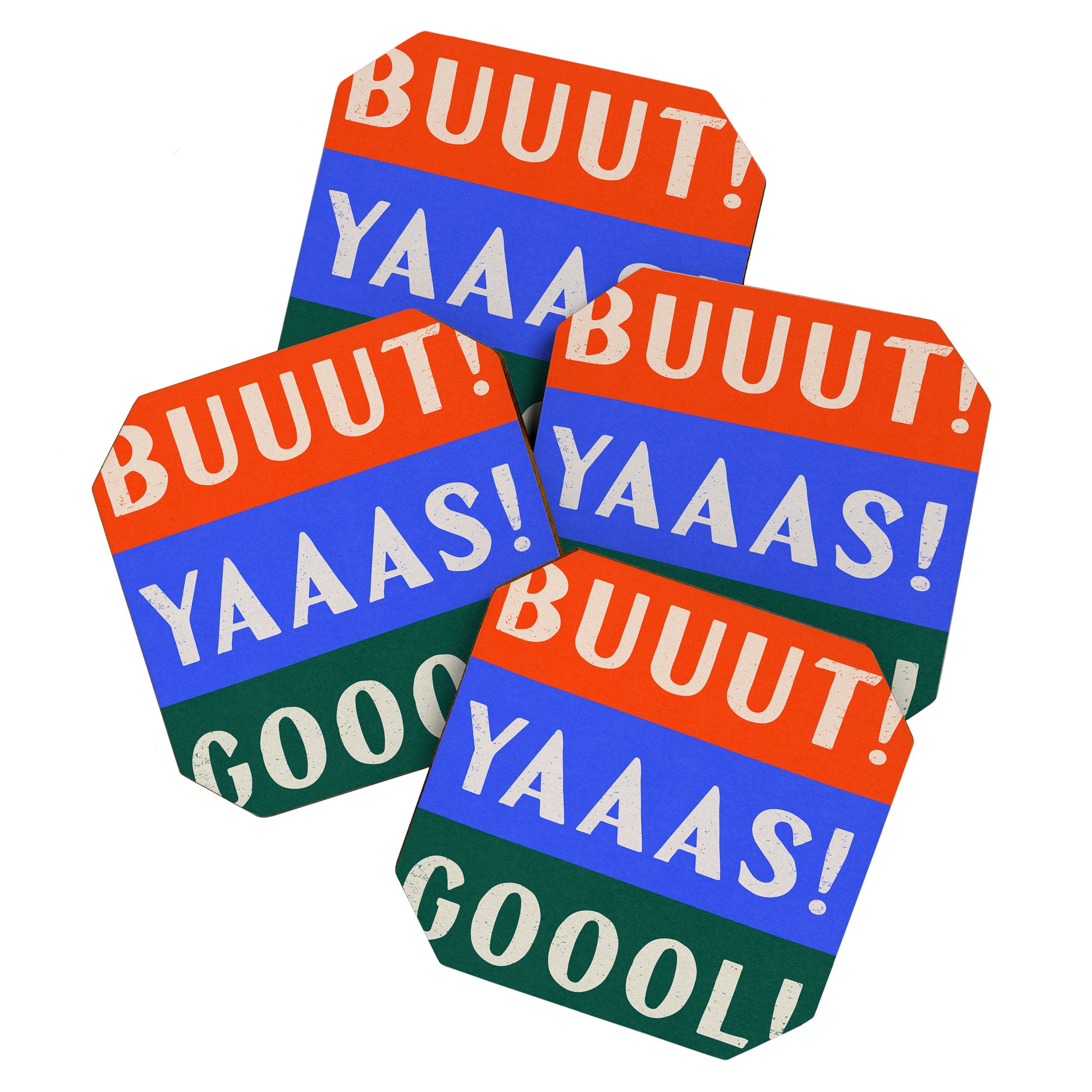Society6 Design Studio Trilingual Goal Coaster Set