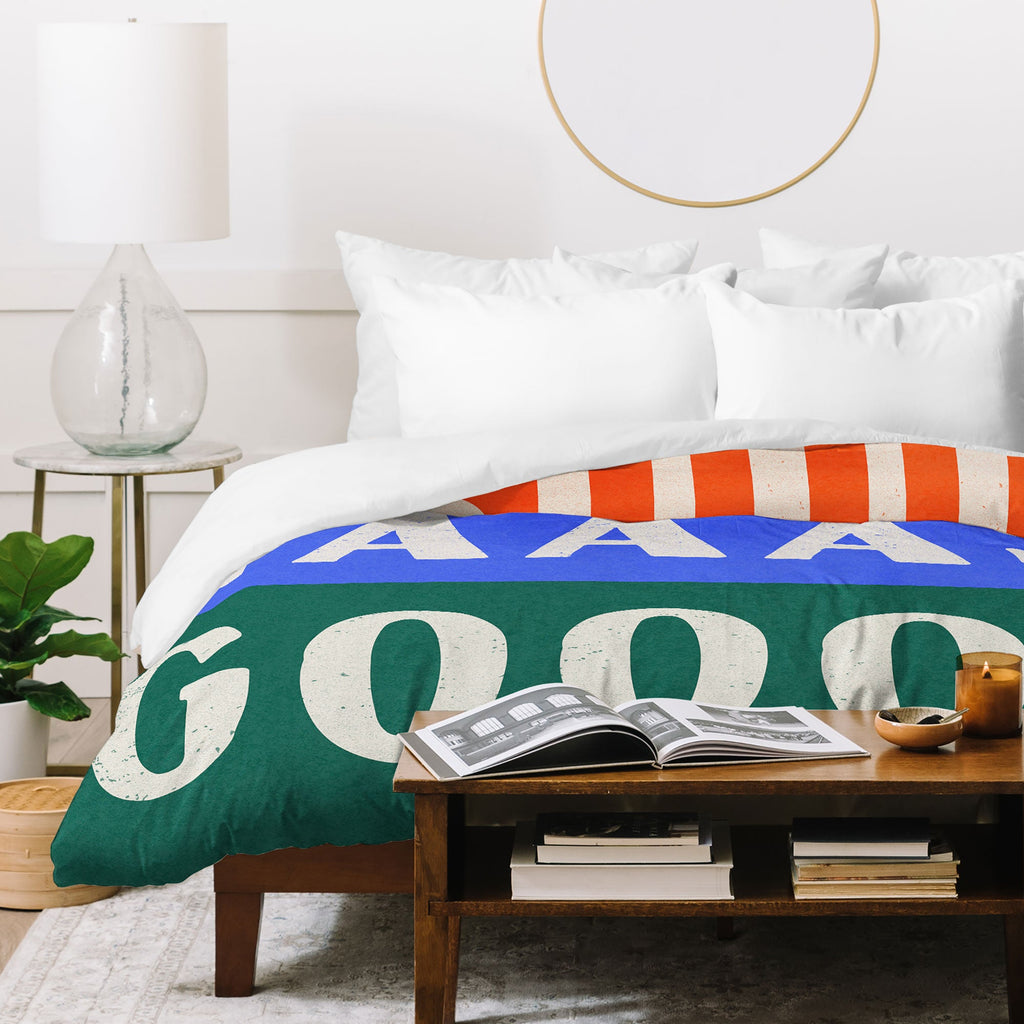 Society6 Design Studio Trilingual Goal Duvet Cover