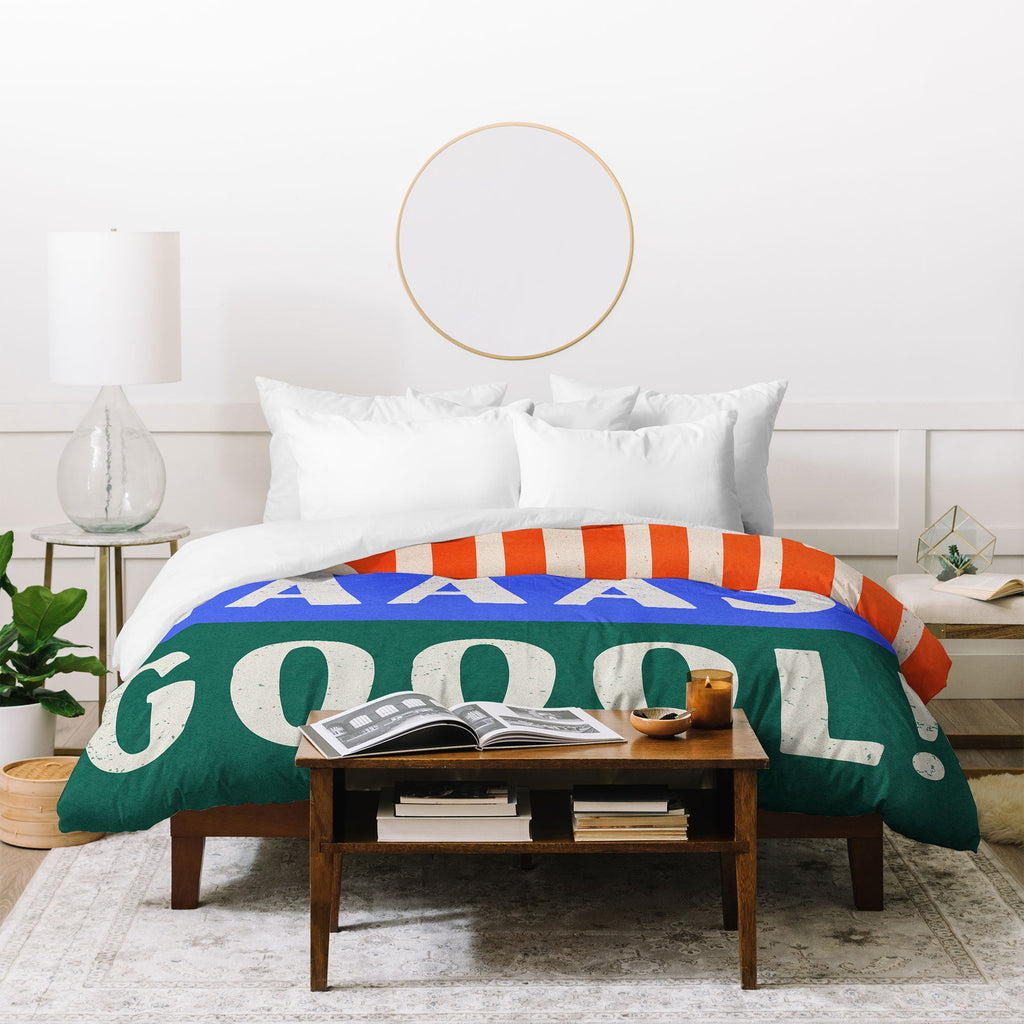 Society6 Design Studio Trilingual Goal Duvet Cover