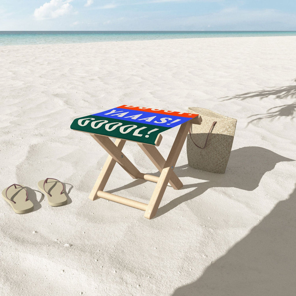 Society6 Design Studio Trilingual Goal Folding Stool