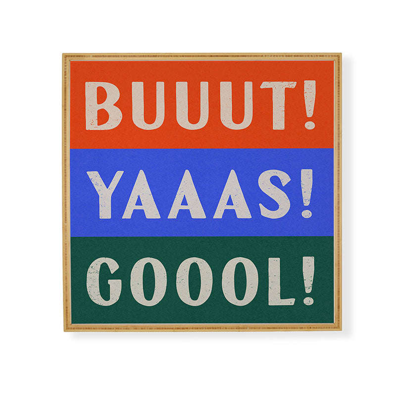 Society6 Design Studio Trilingual Goal Framed Wall Art