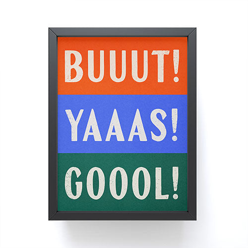 Society6 Design Studio Trilingual Goal Framed Mini Art Print