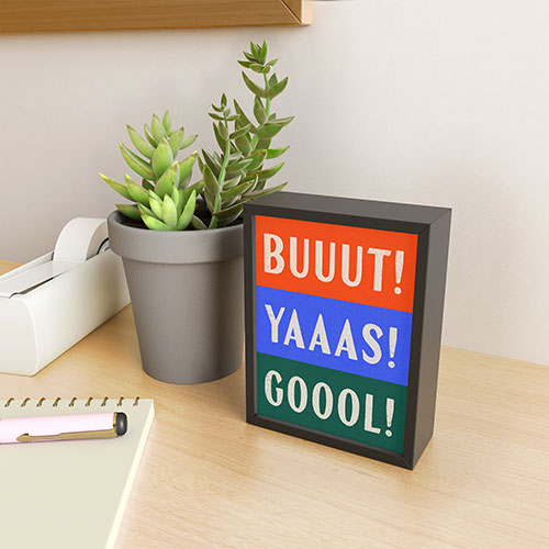 Society6 Design Studio Trilingual Goal Framed Mini Art Print