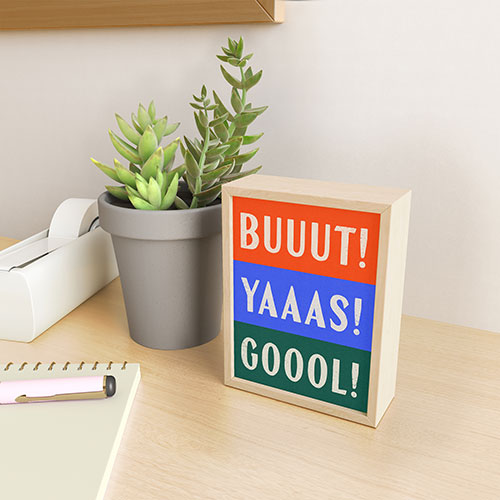 Society6 Design Studio Trilingual Goal Framed Mini Art Print