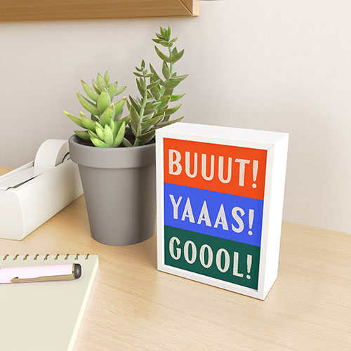Society6 Design Studio Trilingual Goal Framed Mini Art Print