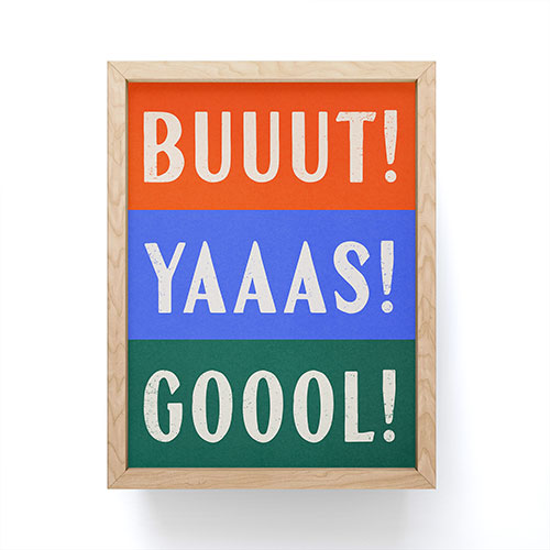 Society6 Design Studio Trilingual Goal Framed Mini Art Print