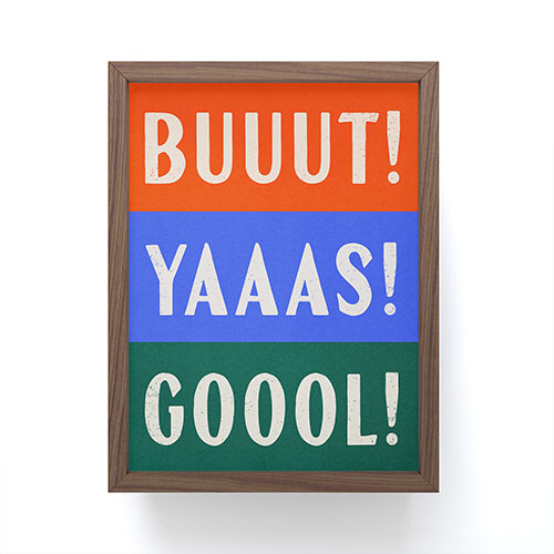 Society6 Design Studio Trilingual Goal Framed Mini Art Print