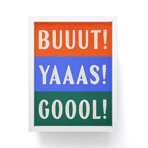 Society6 Design Studio Trilingual Goal Framed Mini Art Print