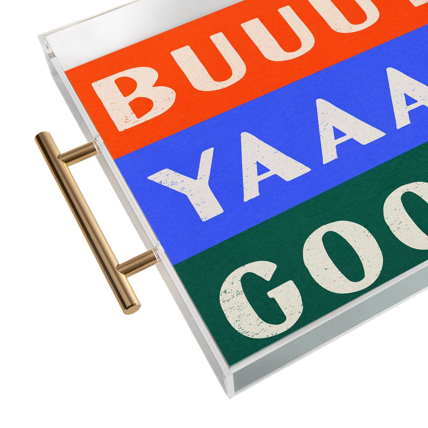 Society6 Design Studio Trilingual Goal Acrylic Tray